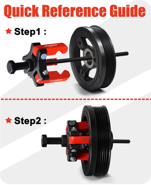 Harmonic Balancer Puller Crank Pulley Removal Kit Engine Motor Rod Auto LS GM US