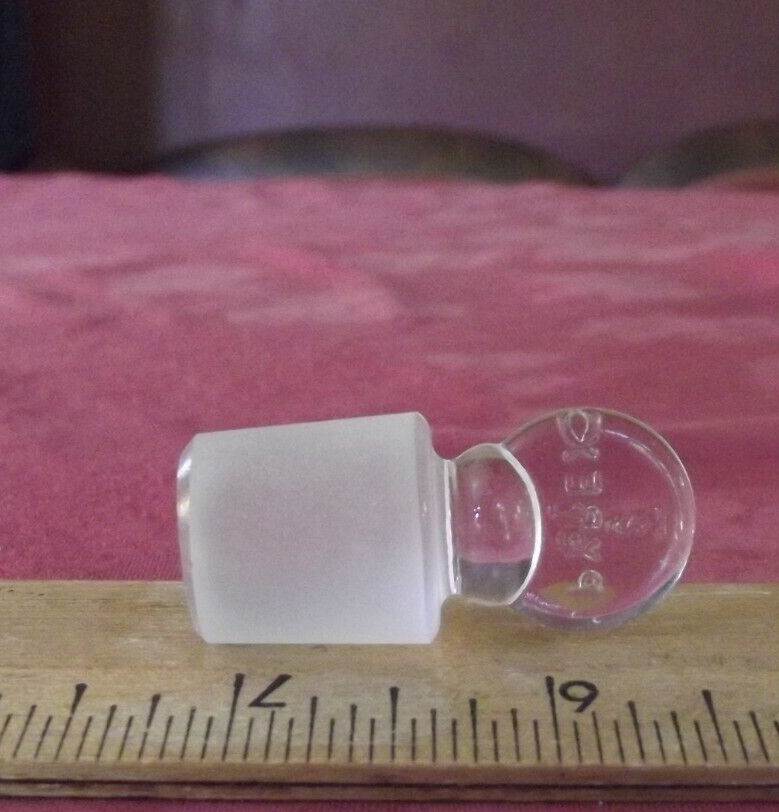 Pyrex # 19 Penny Head Ground Glass Stopper