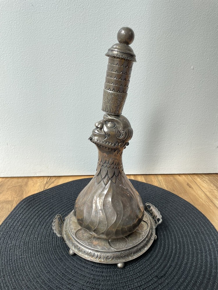 Silver German MasterWork KARL BERTHOLD SIGNED DECANTER Set