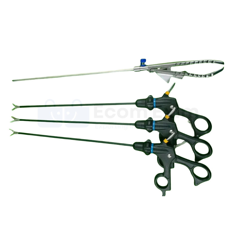 Laparoscopic Instruments Surgery Set Grasper Scissors Needle Holder Forceps 4Pc