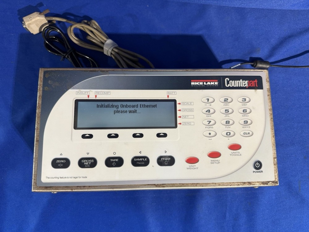 Rice Lake Counterpart Scale Display Control Panel III/IIIL - Powers On - Read