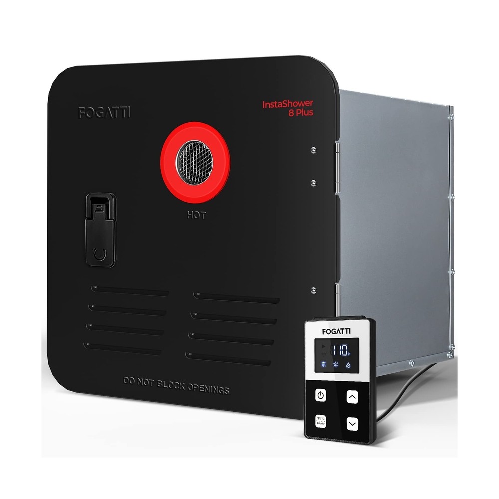 FOGATTI RV Tankless Water Heater, InstaShower 8 Plus, Gen 2, with 15 x 15 inc...