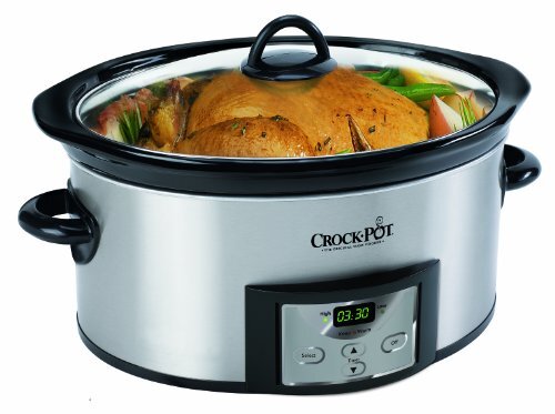 Crock-Pot 6-Quart Countdown Programmable Oval Slow Cooker with Dipper
