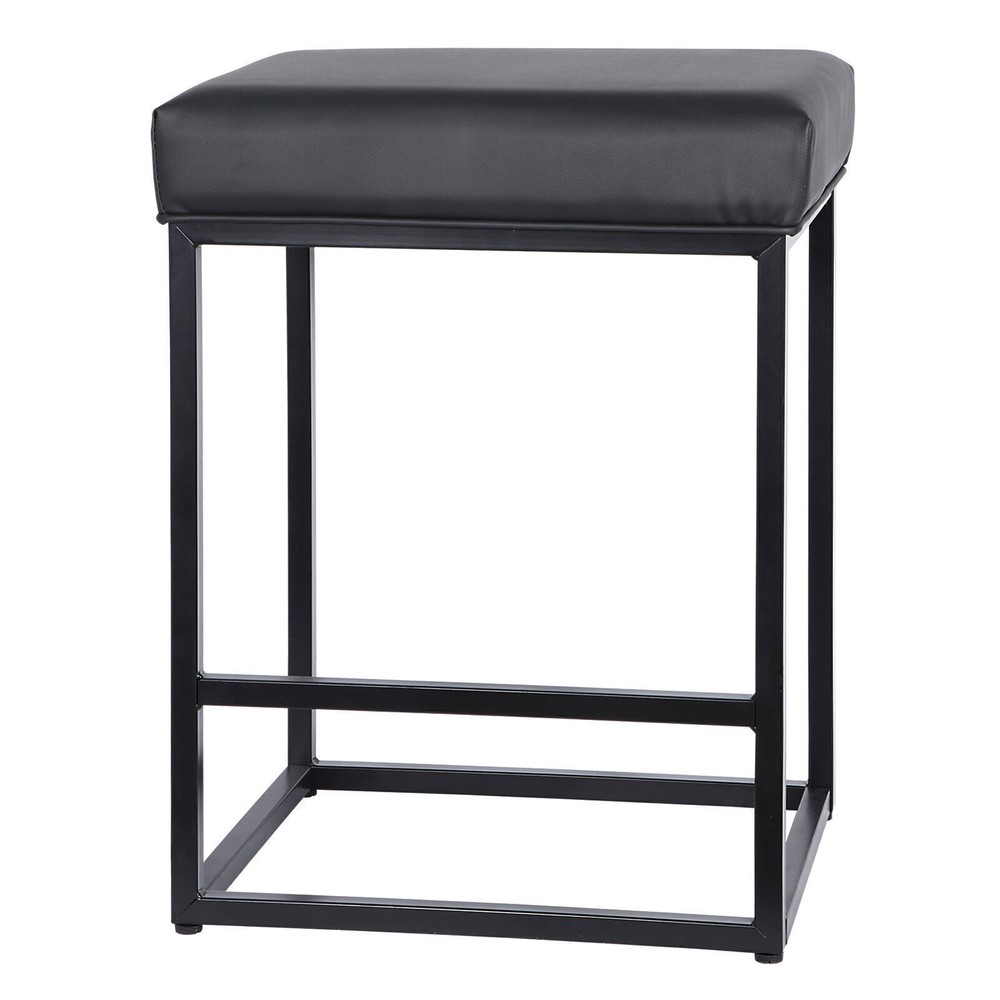 Set of 2 for Kitchen Counter Backless Modern Square Barstools Support 330 LBS