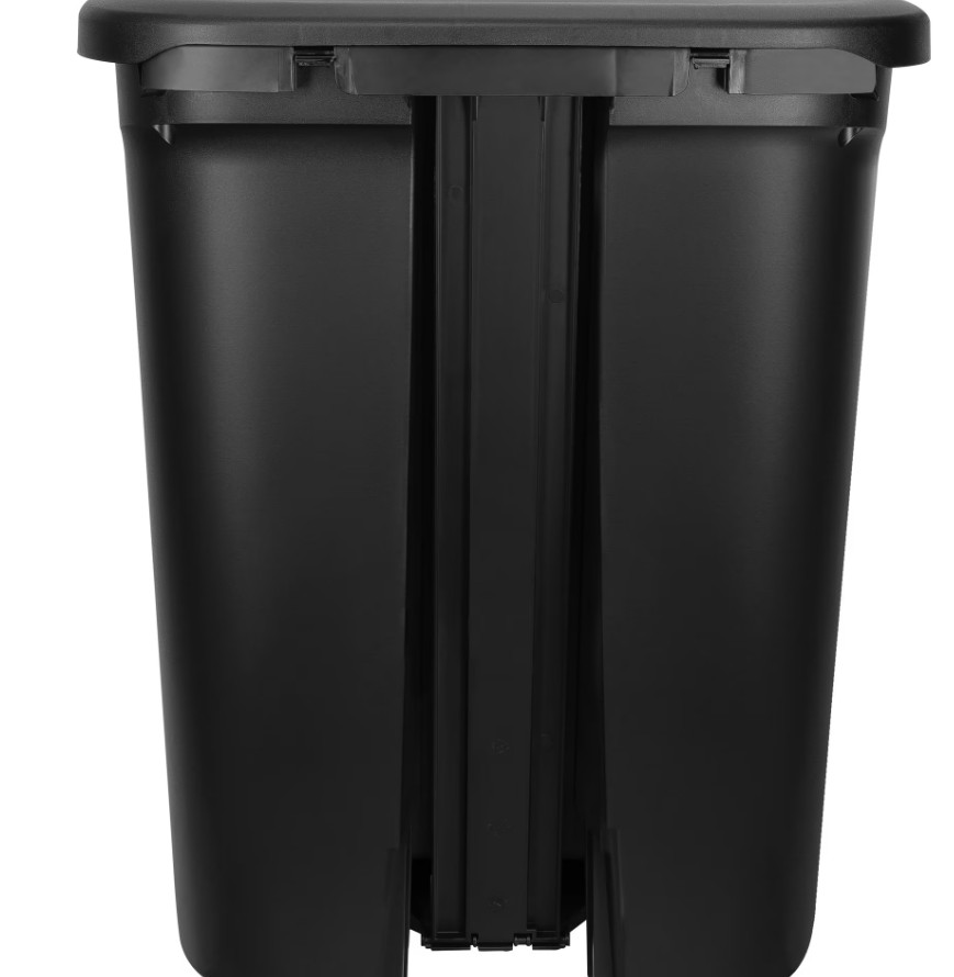 Hefty Kitchen Trash Can, 20.1 Gallon Plastic Step Garbage Bin with Foot Pedal Li