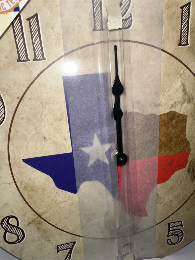Texas Lonestar Collection Clock 11 Inches