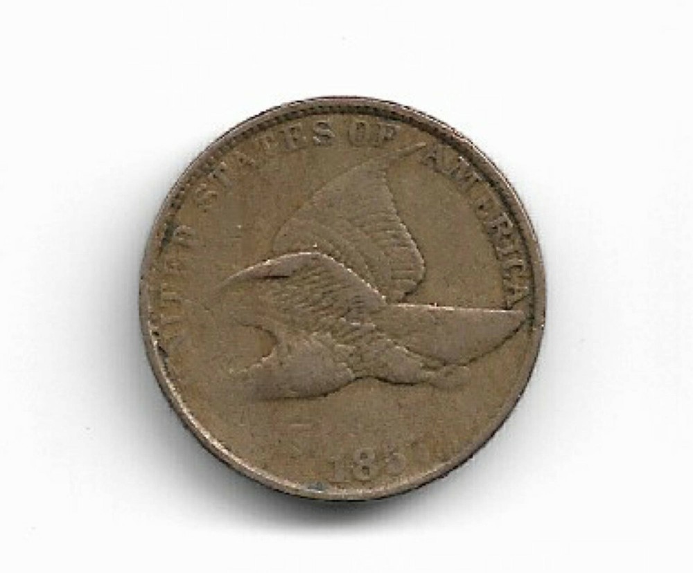 1857 Flying Eagle Cent : Fine