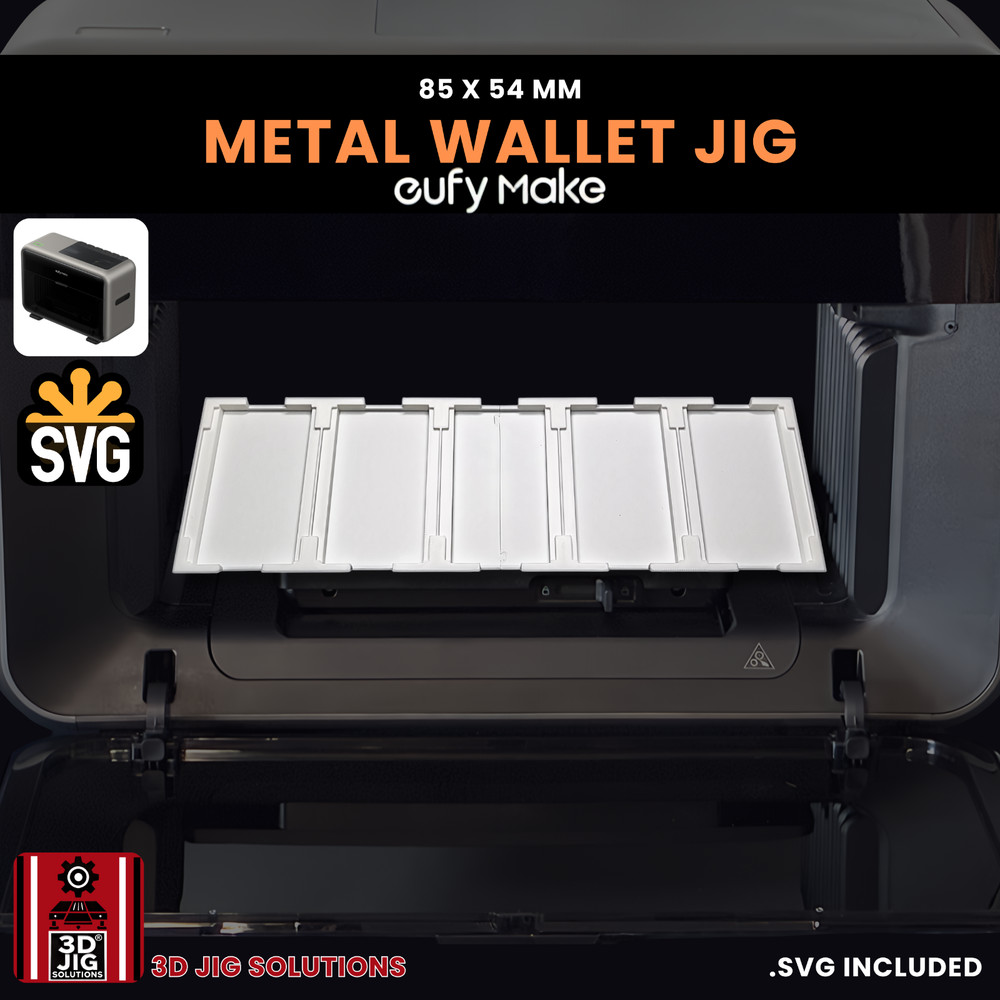 EufyMake E1 UV Printer Jig | Metal Wallet Template
