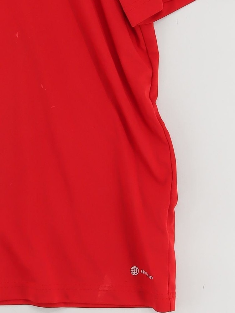 Adidas Men's Polo L Red 100% Polyester Collared Basic