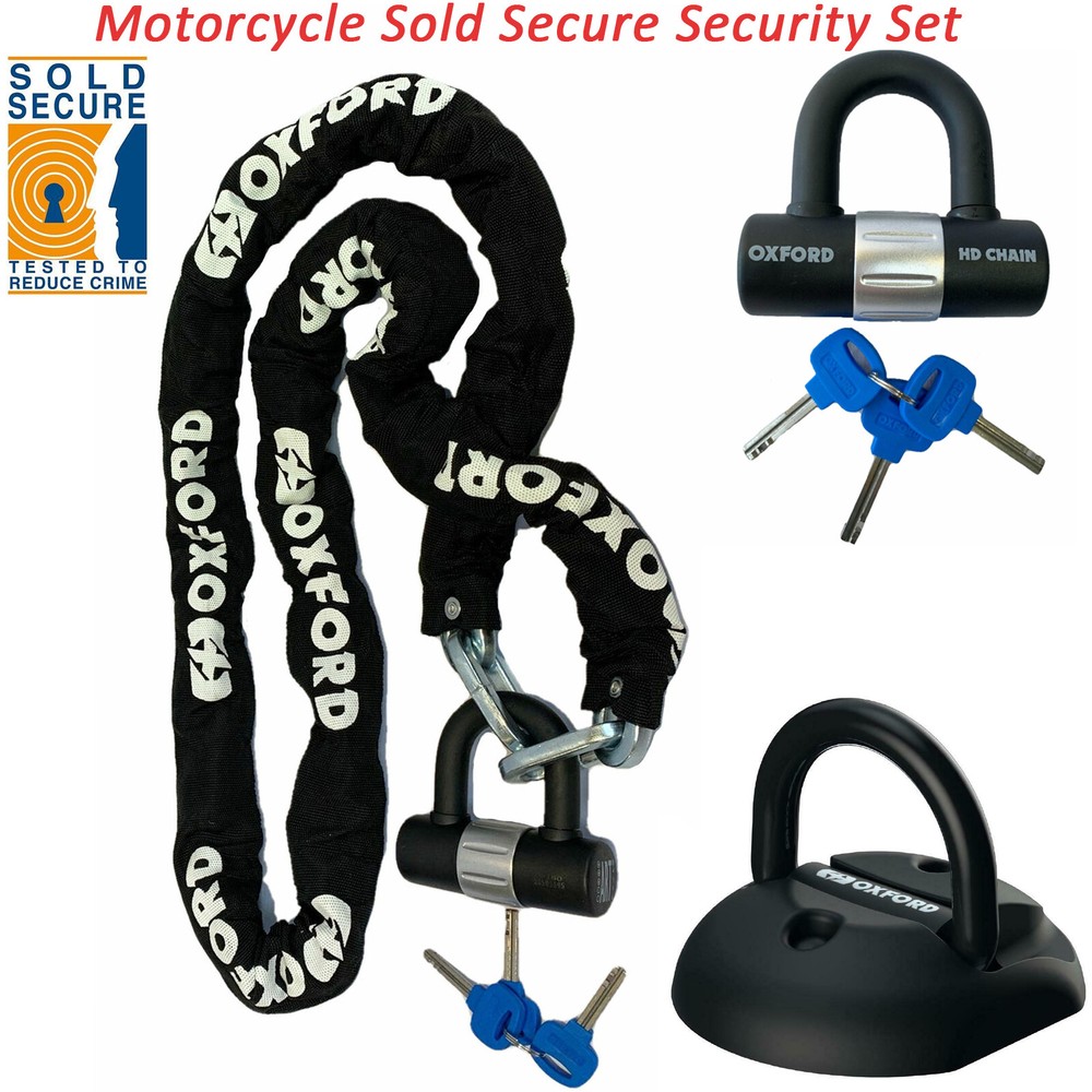 1M CHAIN LOCK + TASK FORCE GROUND WALL ANCHOR OXFORD SOLD SECURE SECURITY BUNDLE