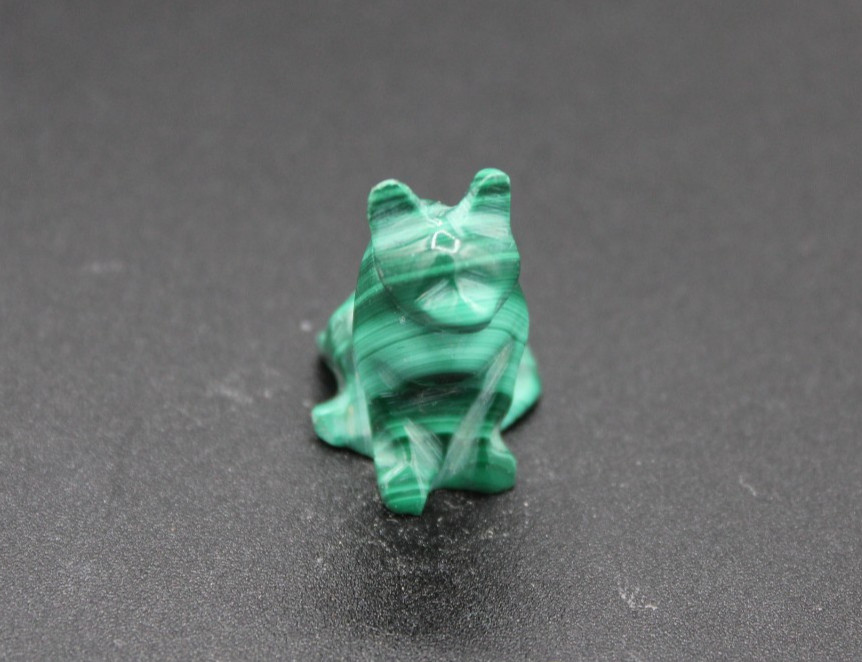 Malachite Cat Figures