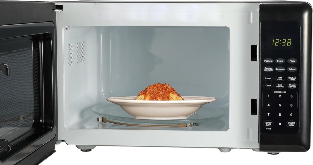 Emerson MW7302B Compact Countertop Microwave Oven with Touch Control, Black