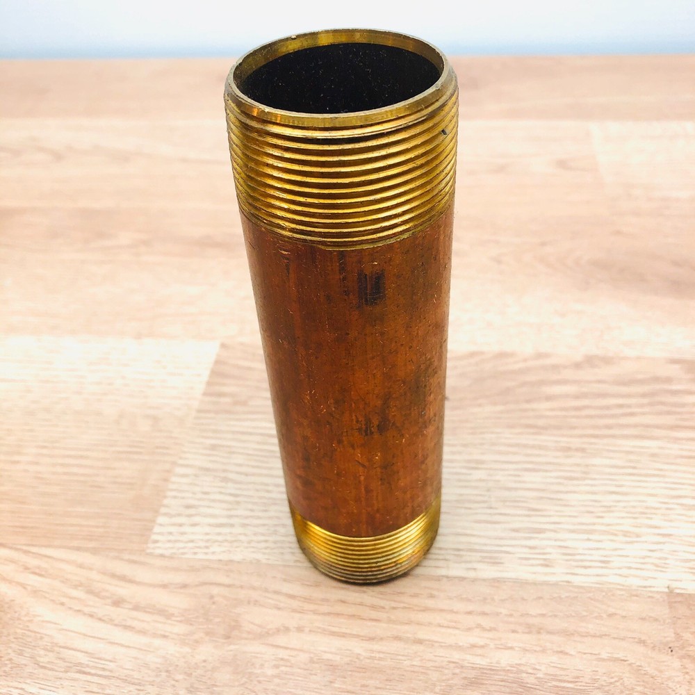 UNBRANDED THREADED 1-1/2" 6 " RED COPPER PIPES NIPPLES
