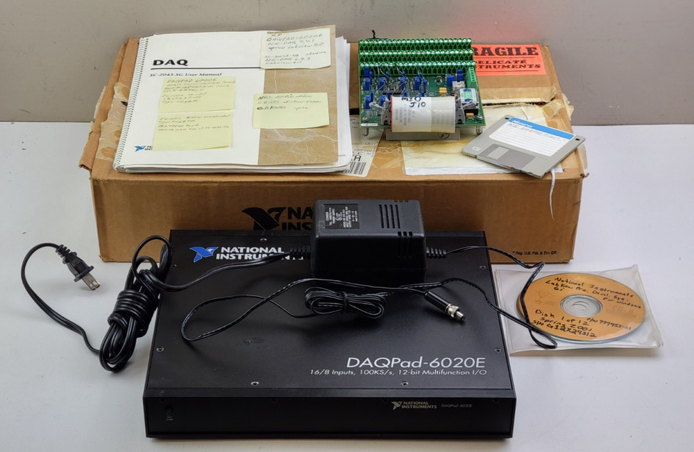 National Instruments DAQPad-6020E Data Acquisition System w/ SC-2043-SG Bundle