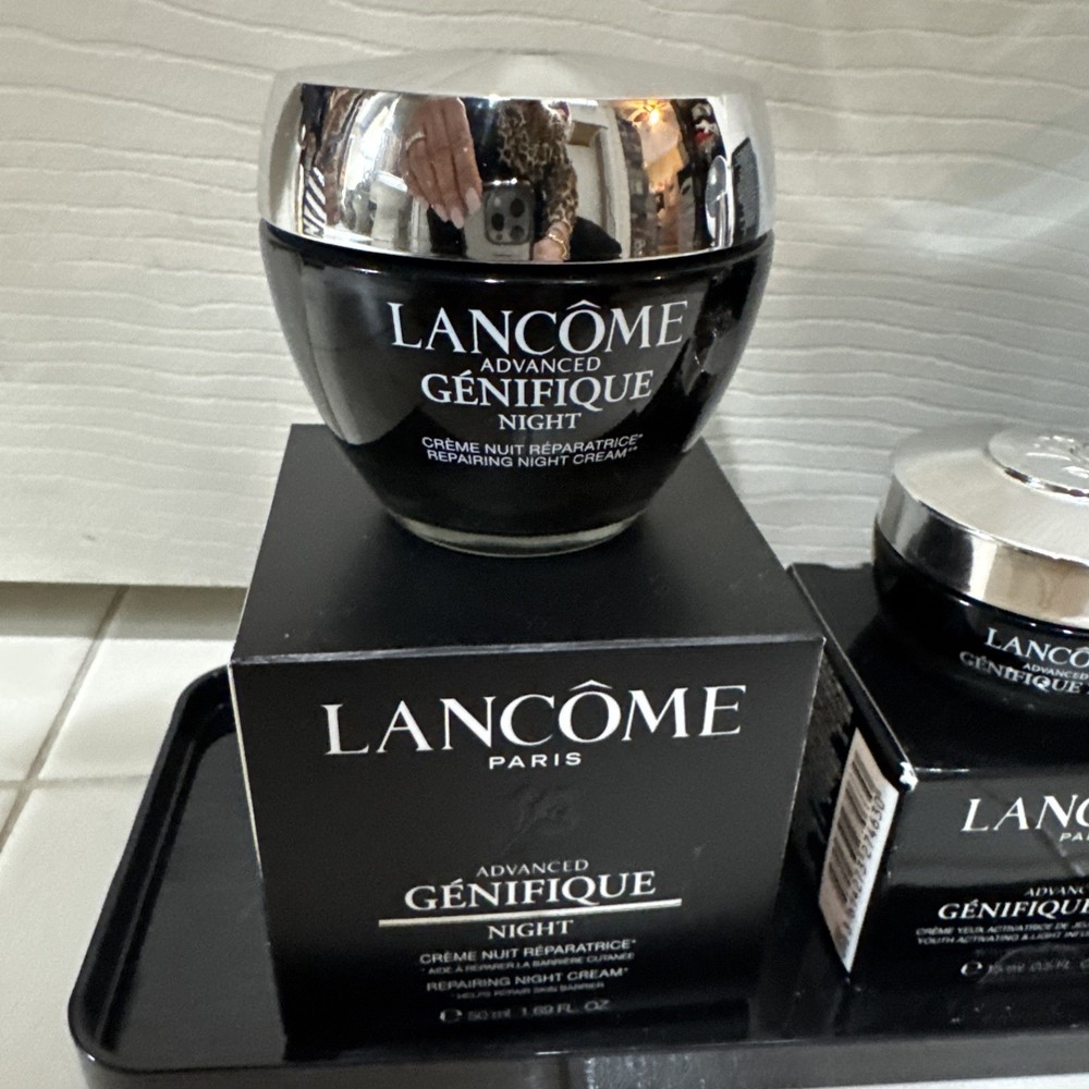 Lancome Genefique 3pc Empty Jars With Boxes. PLEASE READ!!