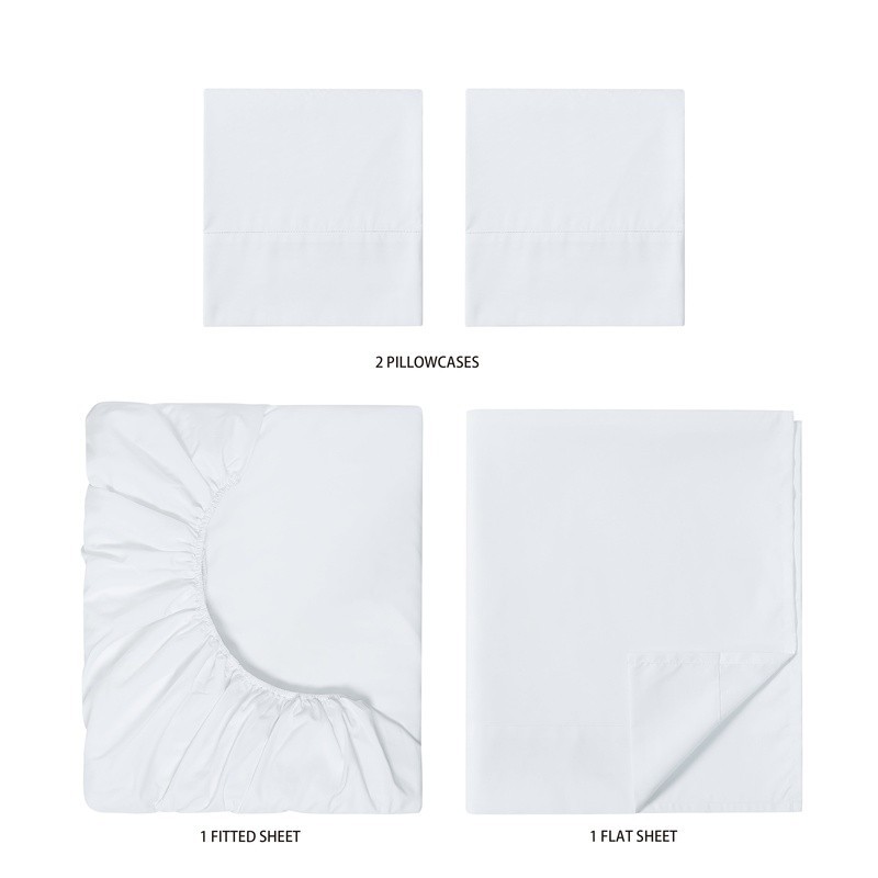 Copper Infused Microfiber Queen Sheet Set Antimicrobial Cooling Soft Easy Care