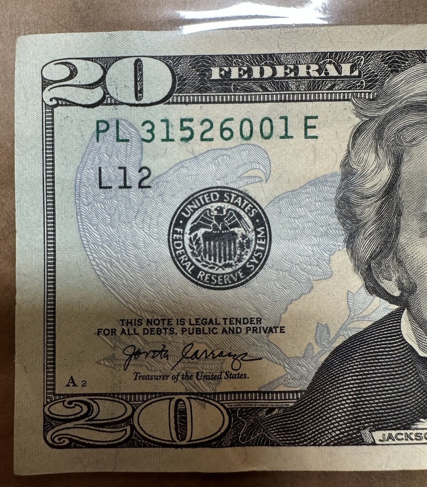 $20 BILL INK SMEARS RARE