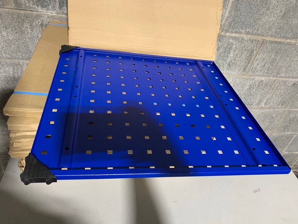 One (1) Bott Steel ToolBoard Wall Display Perforated Panel 18" x 20" Blue, NOS