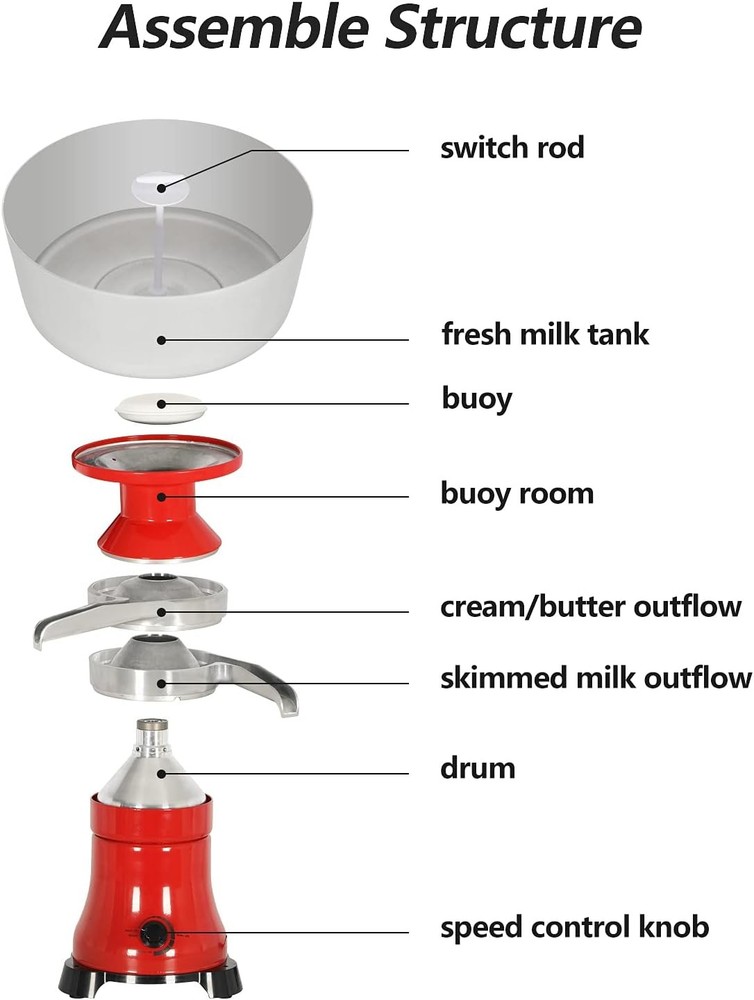Milk Separator Electric Stainless Cream Machine