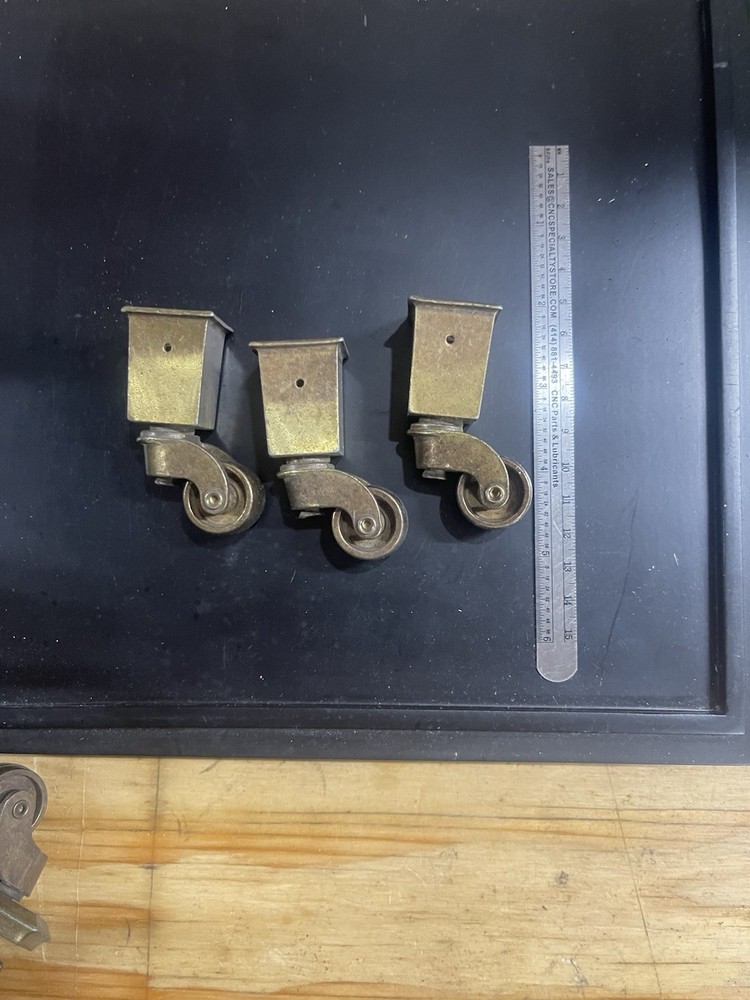 Art Deco Bronze Roller Casters