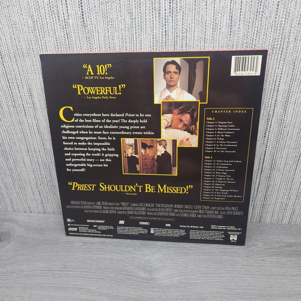 "Priest" Letterbox Laserdisc LD - Linus Roache