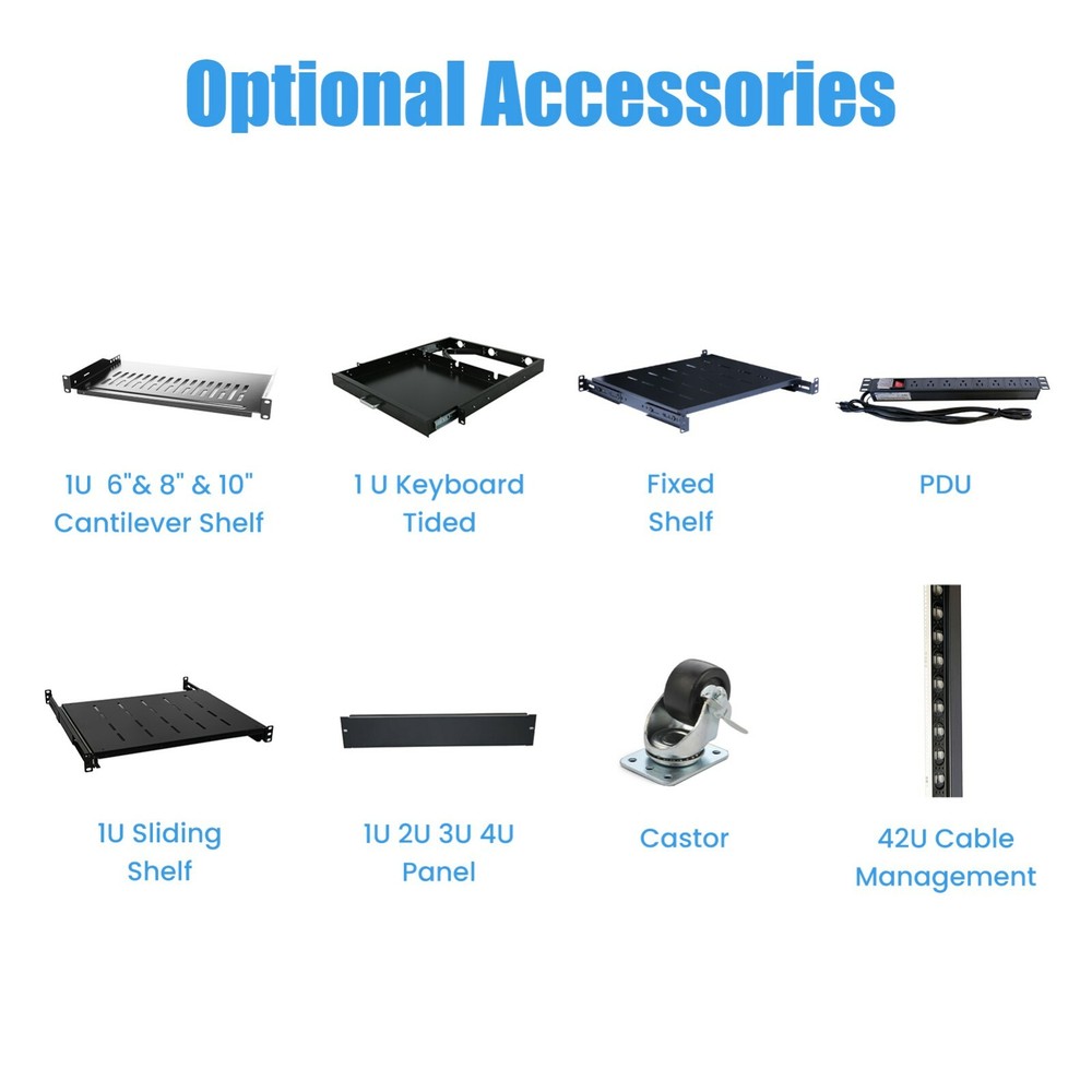 28U 4 Post Open Frame 19" Data Network Desktop 24in Deep Server/Audio Rack 800MM