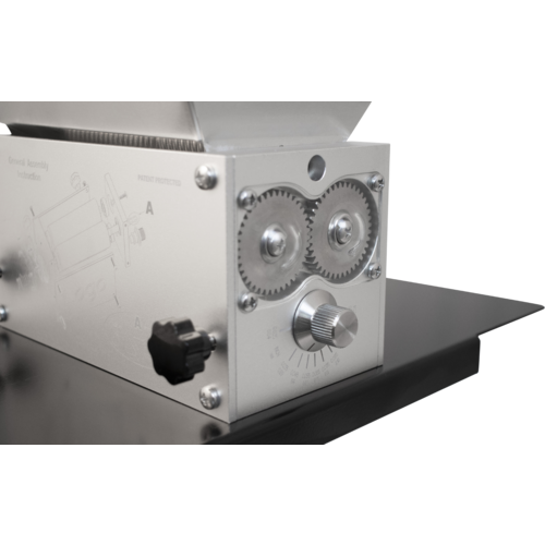 Mighty Mill 3 Roller Grain Mill | Stainless Steel Knurled Rollers | Adjustable G