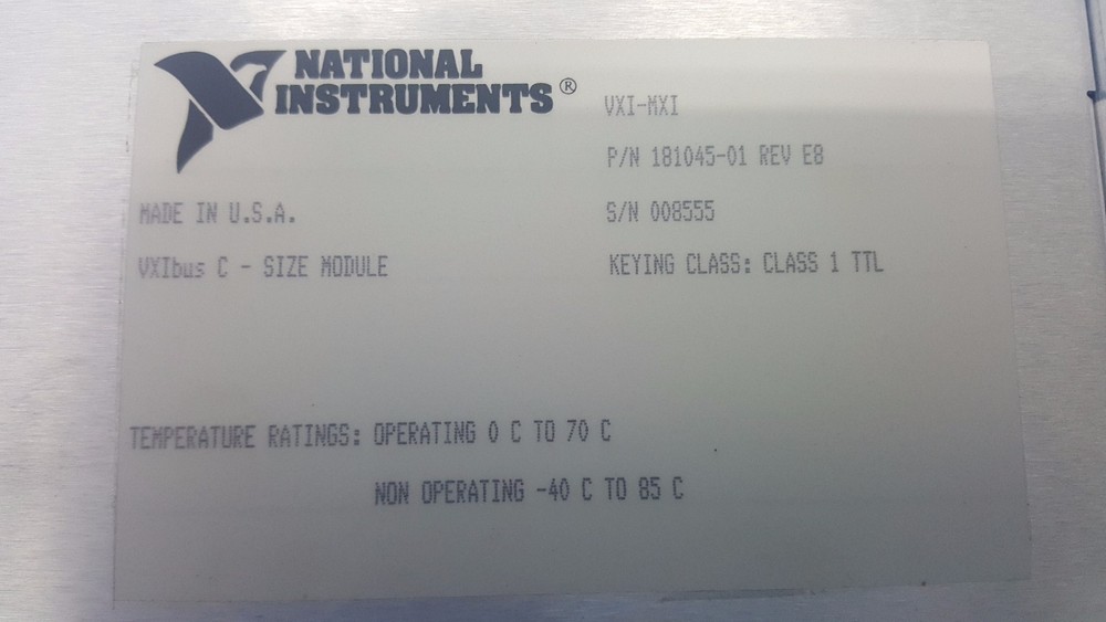National Instruments VXI-MXI 181045-01 REV. E8 Interface Module