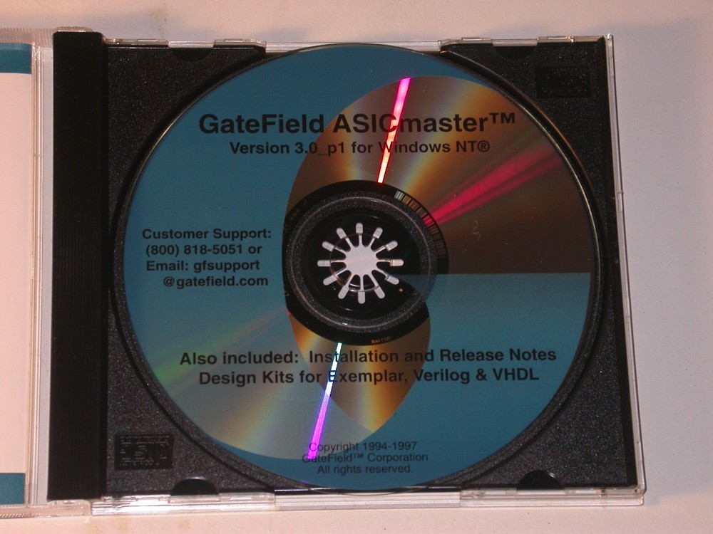 Gatefield ASICmaster 3.0 ASIC Design Software Computer Program