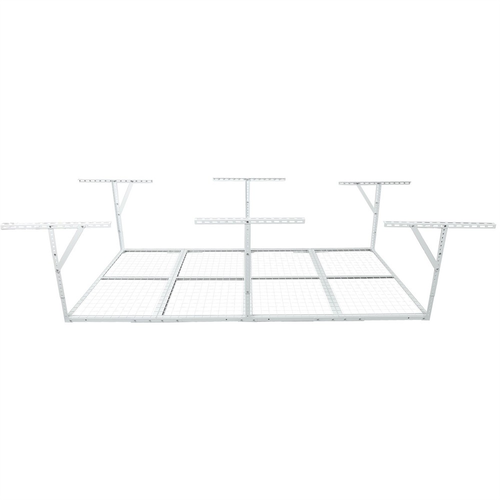 4x8FT Adjustable Ceiling Overhead Garage Storage Rack 600lbs Wall Tool Rack