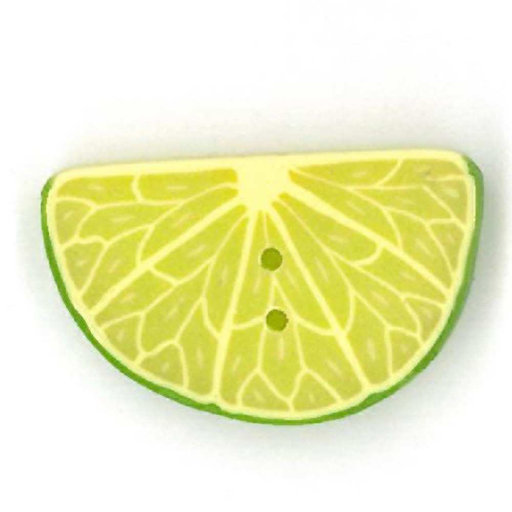 Half Lime Slice 2257 Buttons by Just Another Button Company