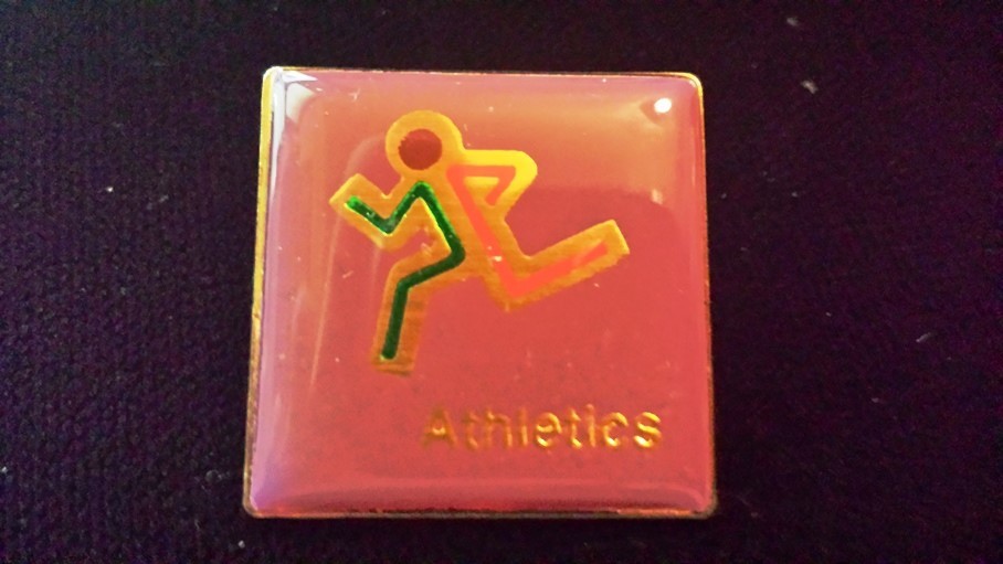 Awesome 1" Enameled "Athletics" Hat Lapel Pin