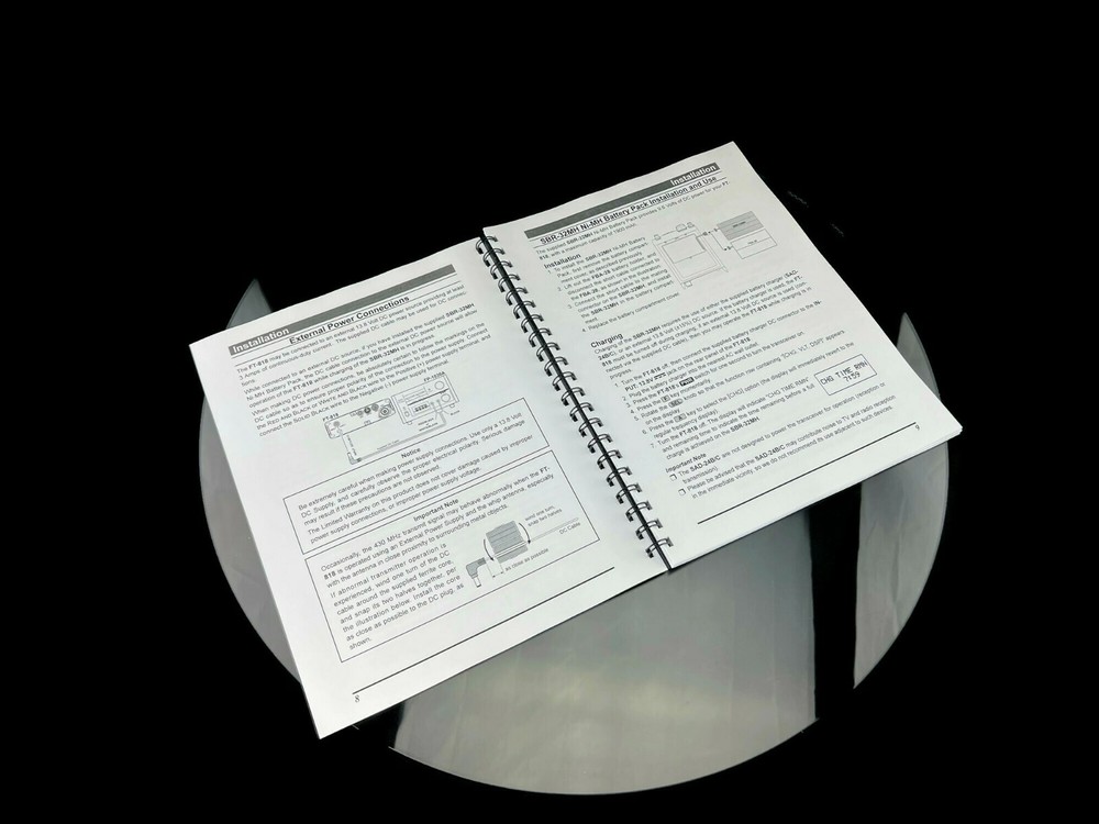 Yaesu FT-818ND Transceiver Instruction Manual Operating Guide Coil Bound