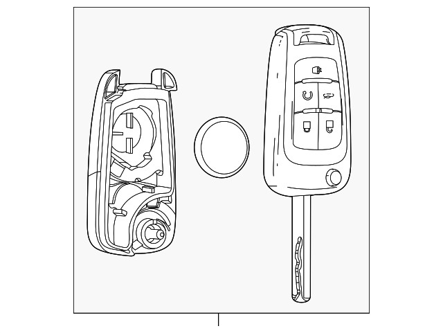 Genuine GM Keyless Entry Transmitter with Folding Key 13530752