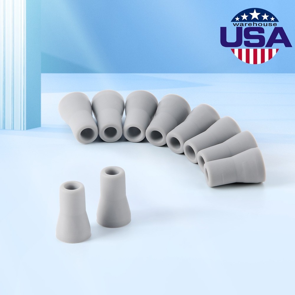 10pcs Dental Saliva Ejector Weak Suction Rubber Snap Tip Adapter Replacement