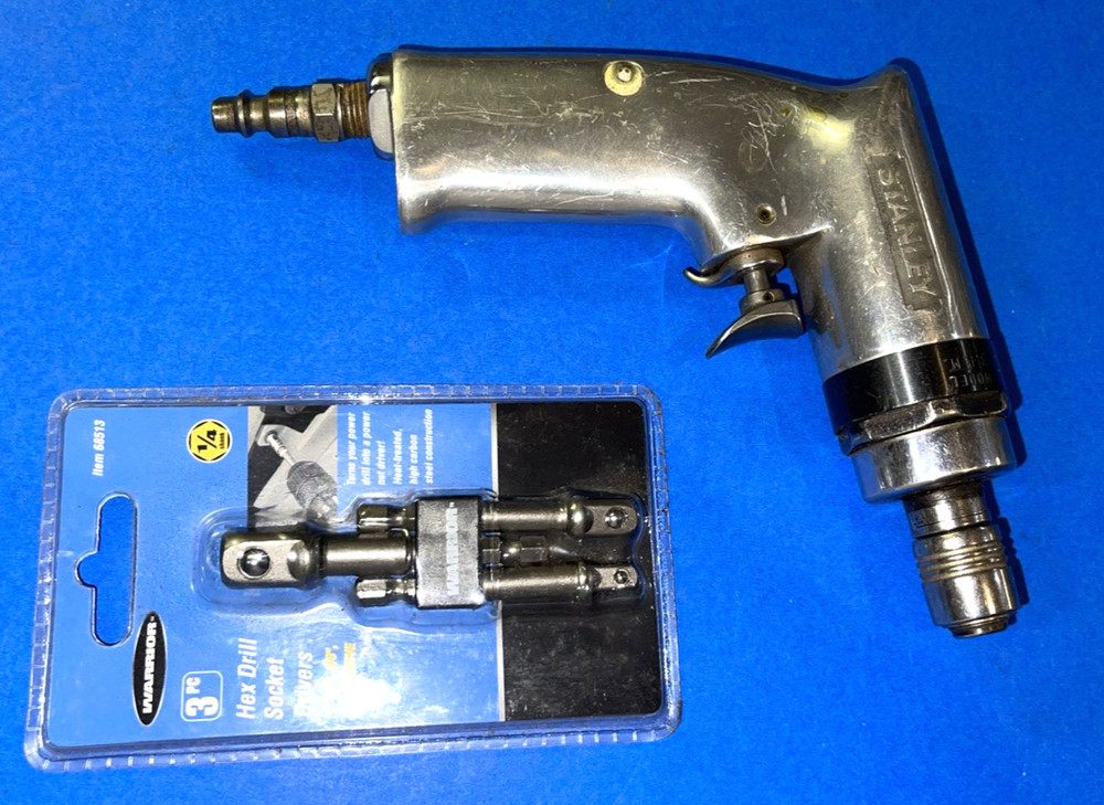 STANLEY TOOLS AIR TOOL 1/4 SHANK HEX BIT DRIVER AND MULTI DRIVE SOCKET BITS