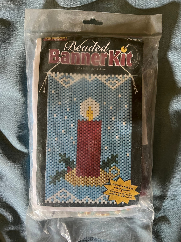 The Beadery Beaded Banner Craft Kit Candle NEW