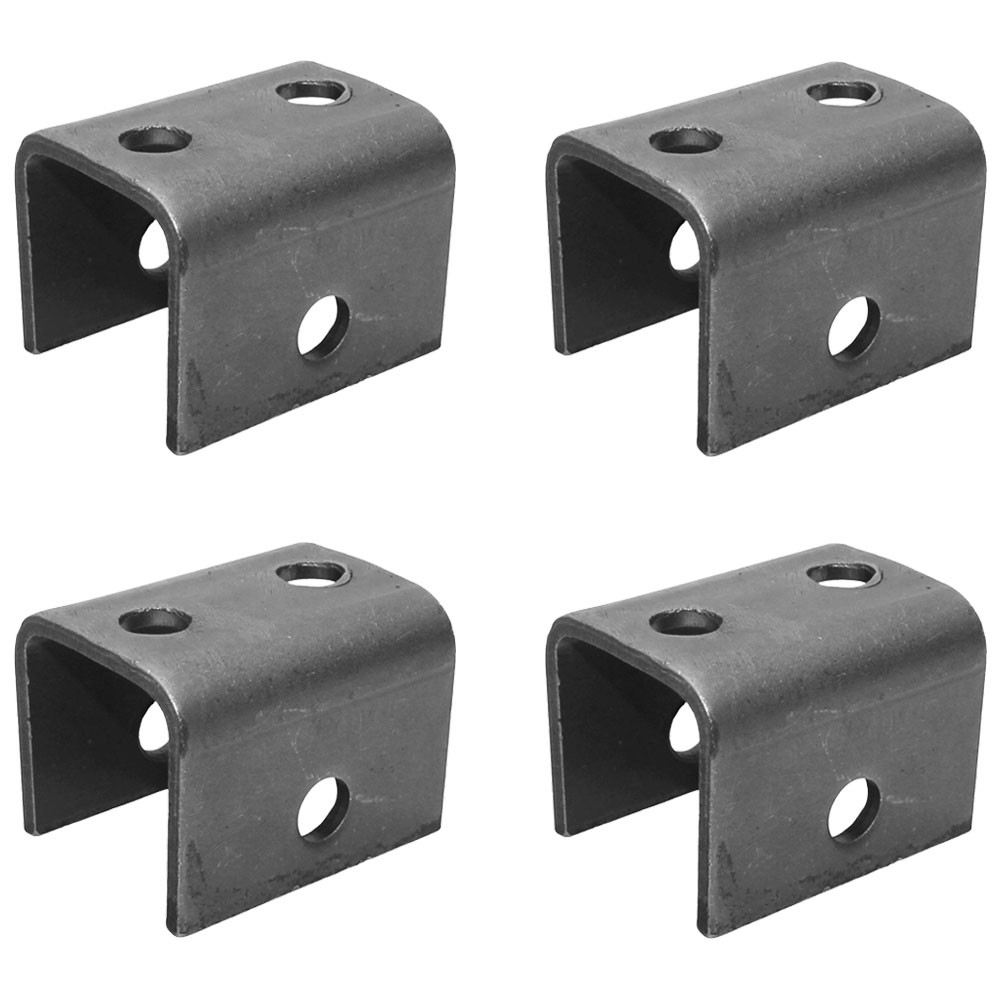(4) Four Steel Weld-On Hangers for Single Axle Trailer 1-3/4" Leaf Spring Axle