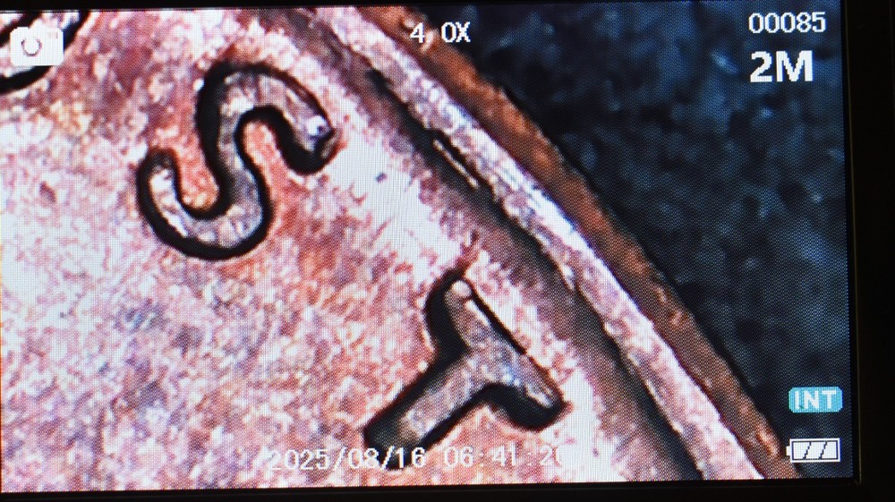 1960 D Lincoln Cent Penny MS Red Rainbow Multiple Error Die Cracks Coin