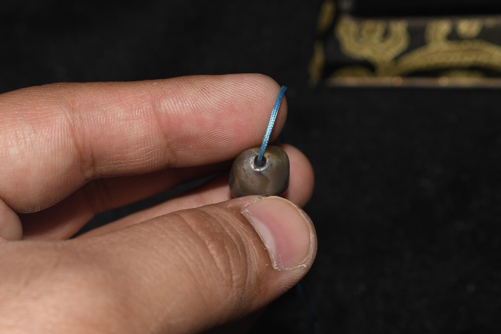 Genuine Ancient Banded Agate Bactrian Stone Bead over 2000 Years Old