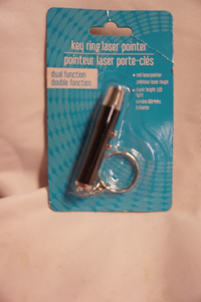 Key Ring Laser Pointer DUAL FUNCTION BRIGHT LED LIGHT