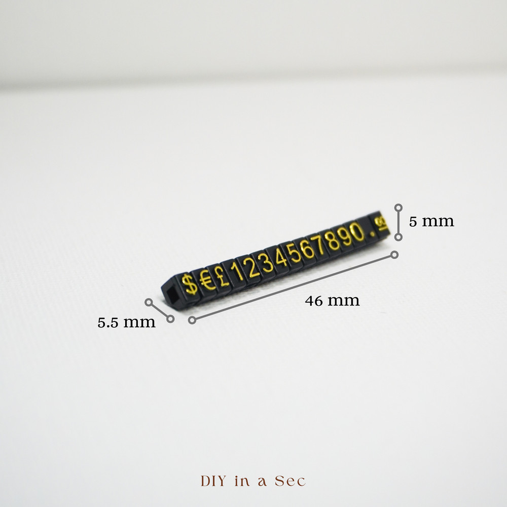 10x 3mm Price Tag Cube Assembly Number Pricing Display Label Block Adjustable