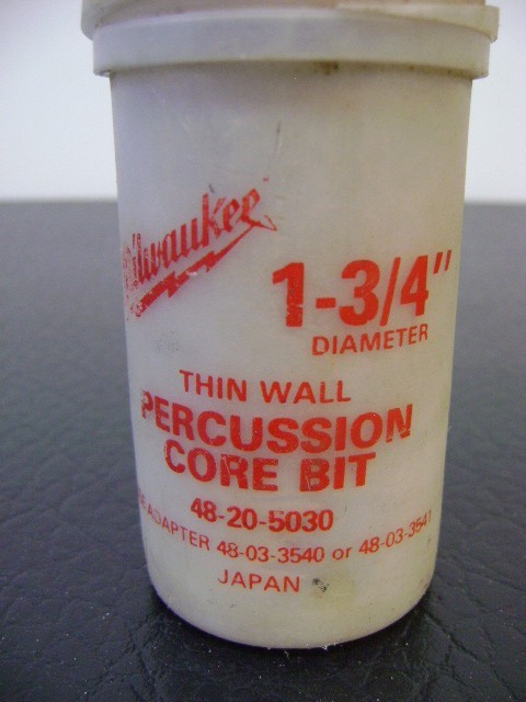 Milwaukee 48-20-5030 1-3/4" Thin Wall Core Bit, Centering Bit Lightly used ?