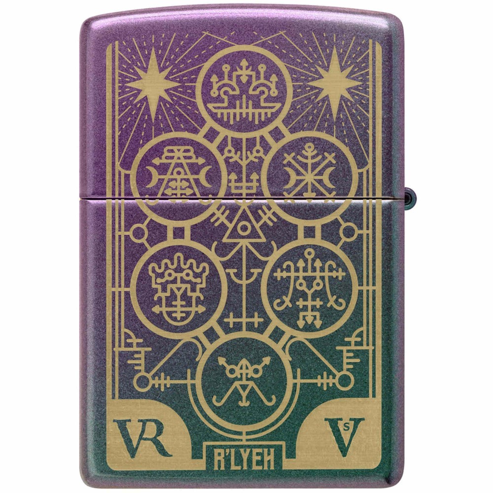 Zippo Windproof Pocket Lighter Evil Design Iridescent Metal 48671