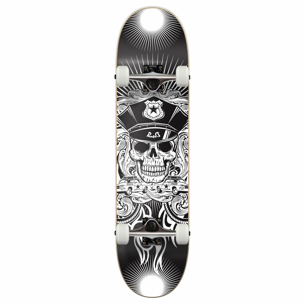 Yocaher Graphic Complete Skateboard - Skull Cop