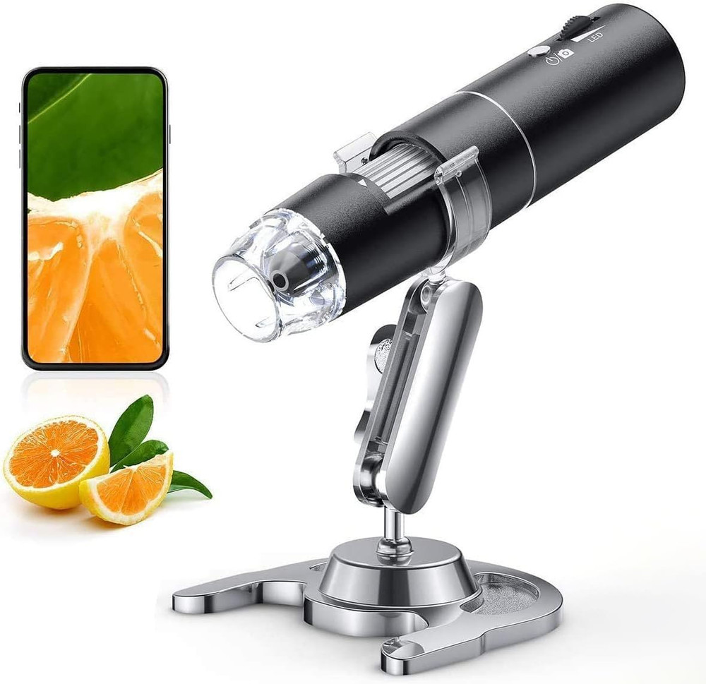 Wireless Digital Microscope, 50X-1000X Magnification Wifi Portable Handheld Mic