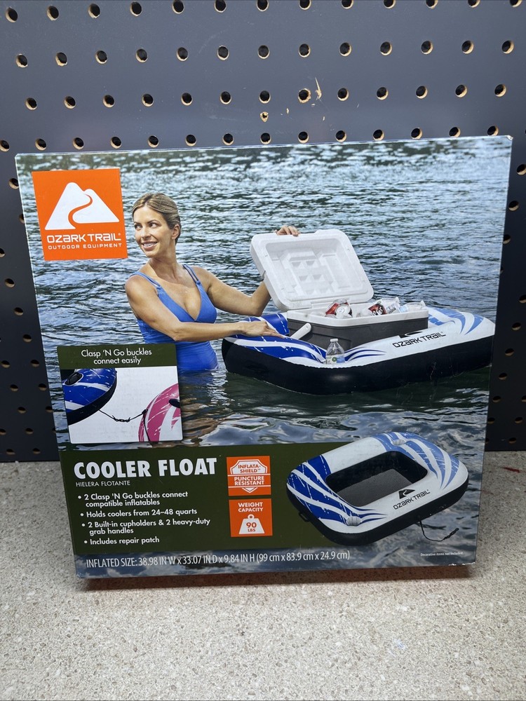 Ozark Trail Blue & White Floating Cooler Float for Pools & Lakes