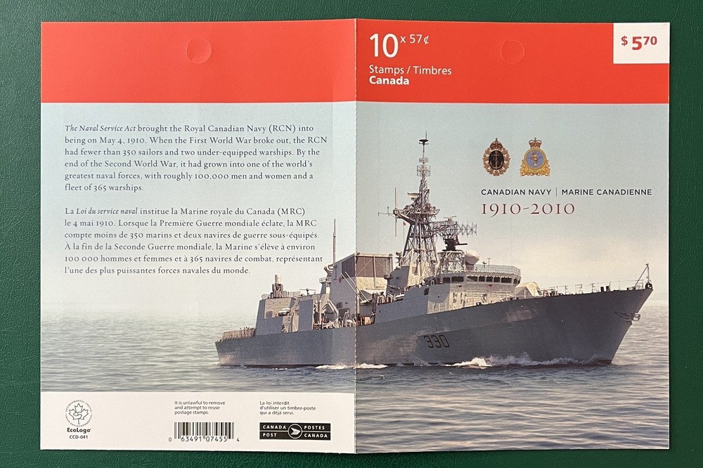 CANADA - 2010 : Canadian Navy 1910-2010 Centenary