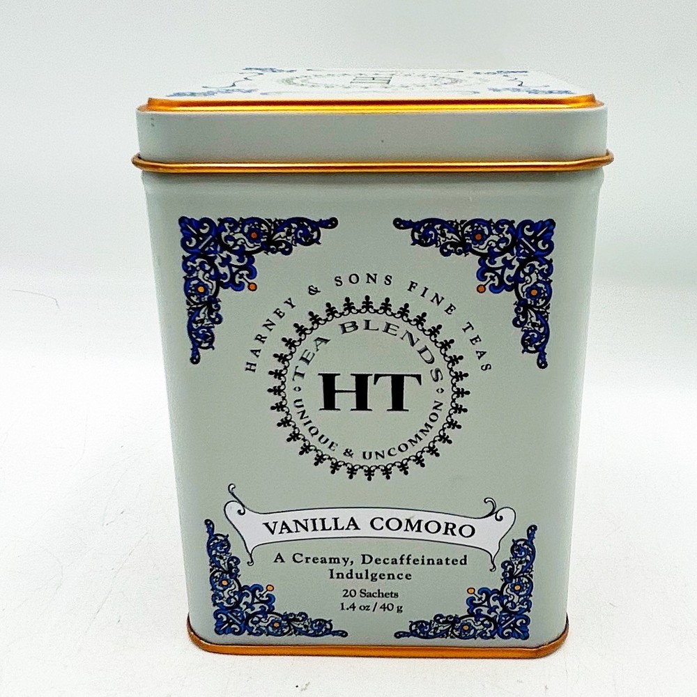 Harney & Sons Tea Tin Vanilla Comoro Empty Decorative Tin