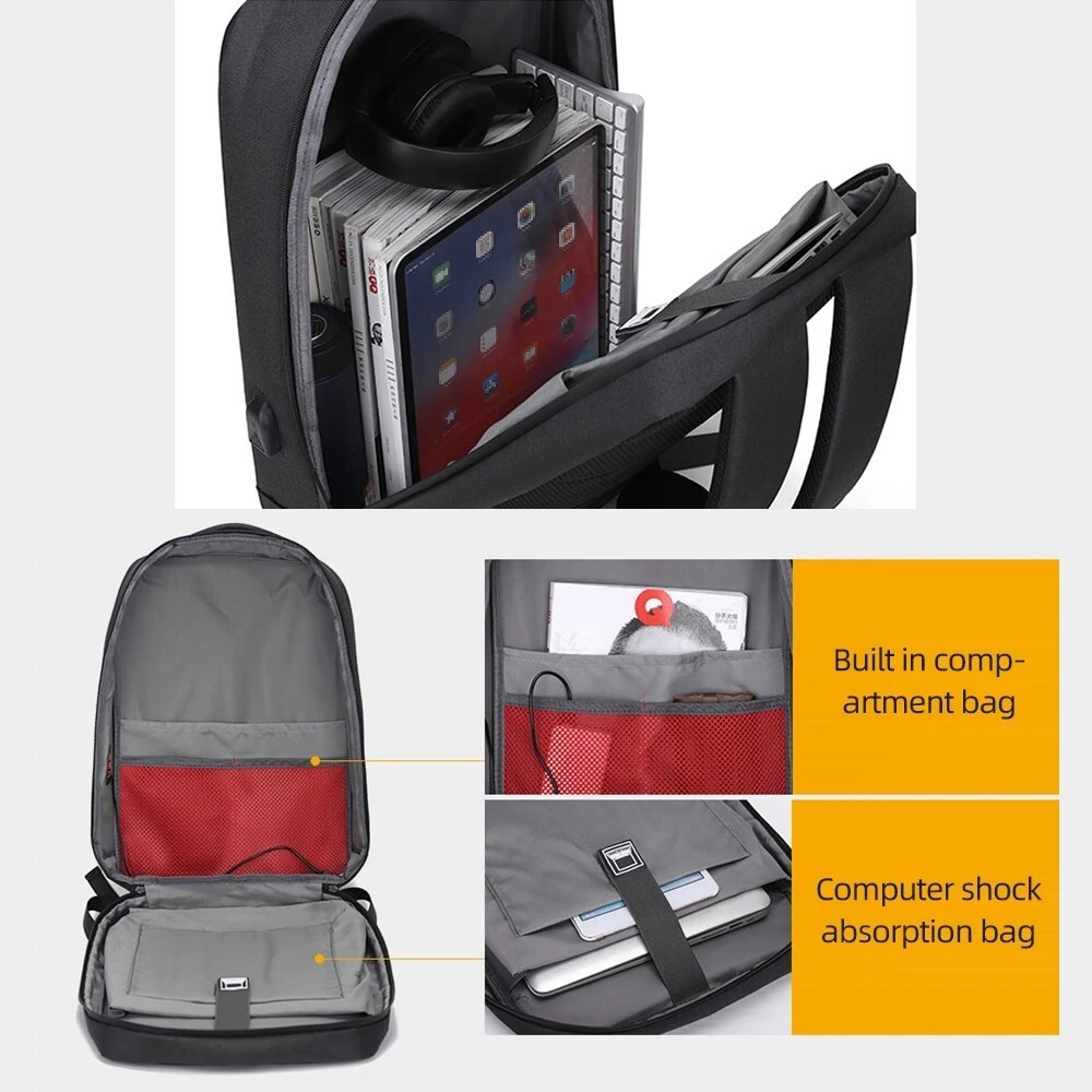15.6 inch Laptop Backpack Waterproof Hard Shell Backpack
